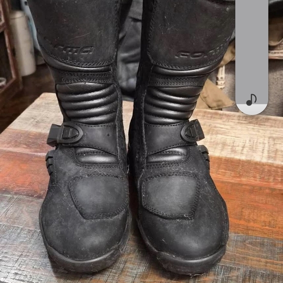 Tall Black Motorcycle Riding Boots - Picture 7 of 7